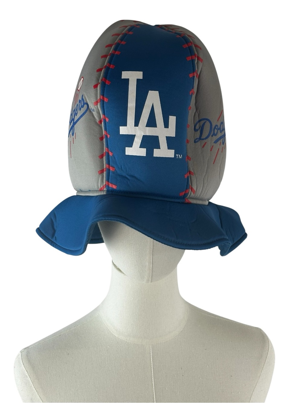 LA Dodgers Baseball Stitch Bucket Hat Y2K Sport Streetwear Genuine Merchandise